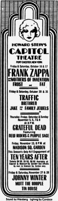 16+17/10/1970Capitol theater, Port Chester, NY